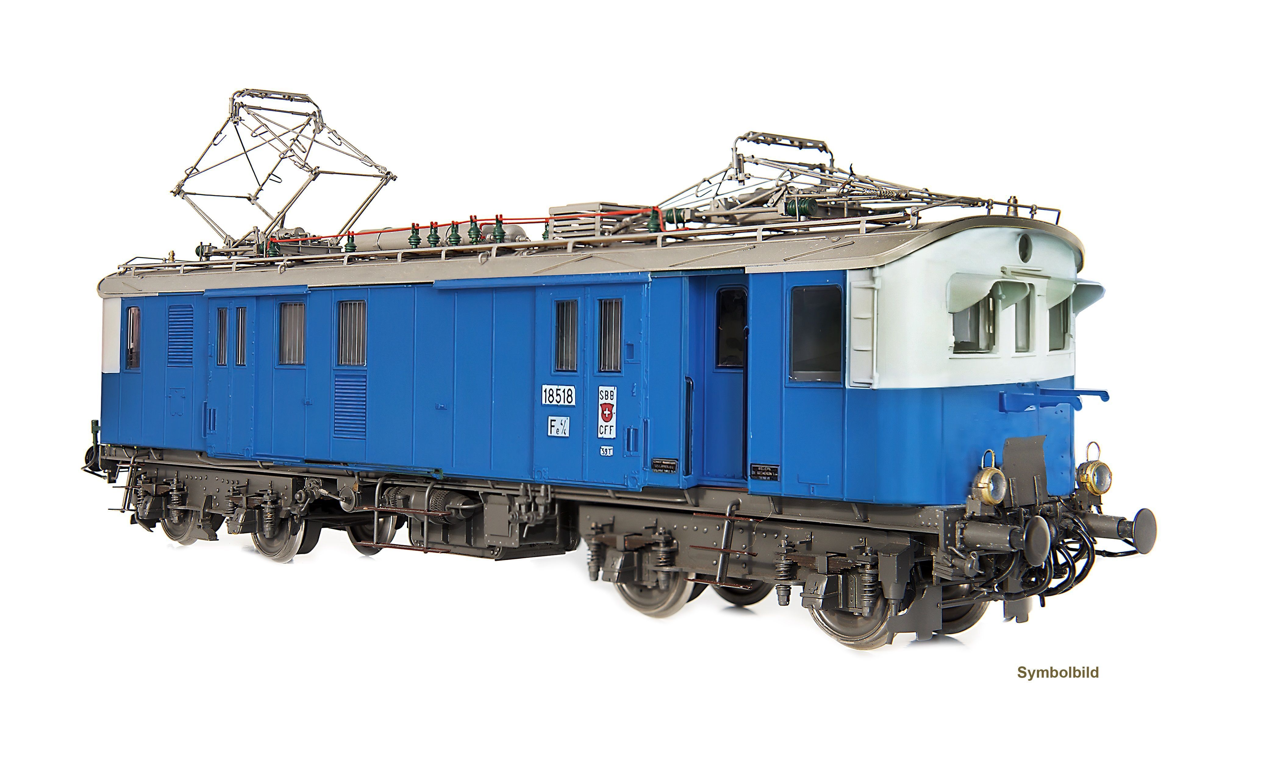 Finescale-Radsatz weiß / blau SBB Historic